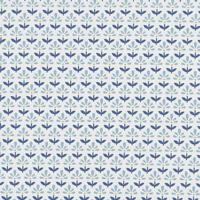 Clarke & Clarke Fleur Denim Fabric F1373/02.CAC.0