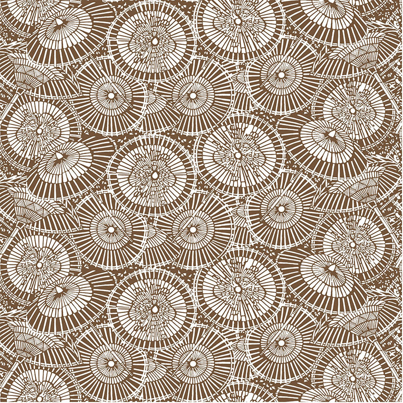 Gaston Y Daniela Sombrillas Chocolate Wallpaper GDW5436.003.0