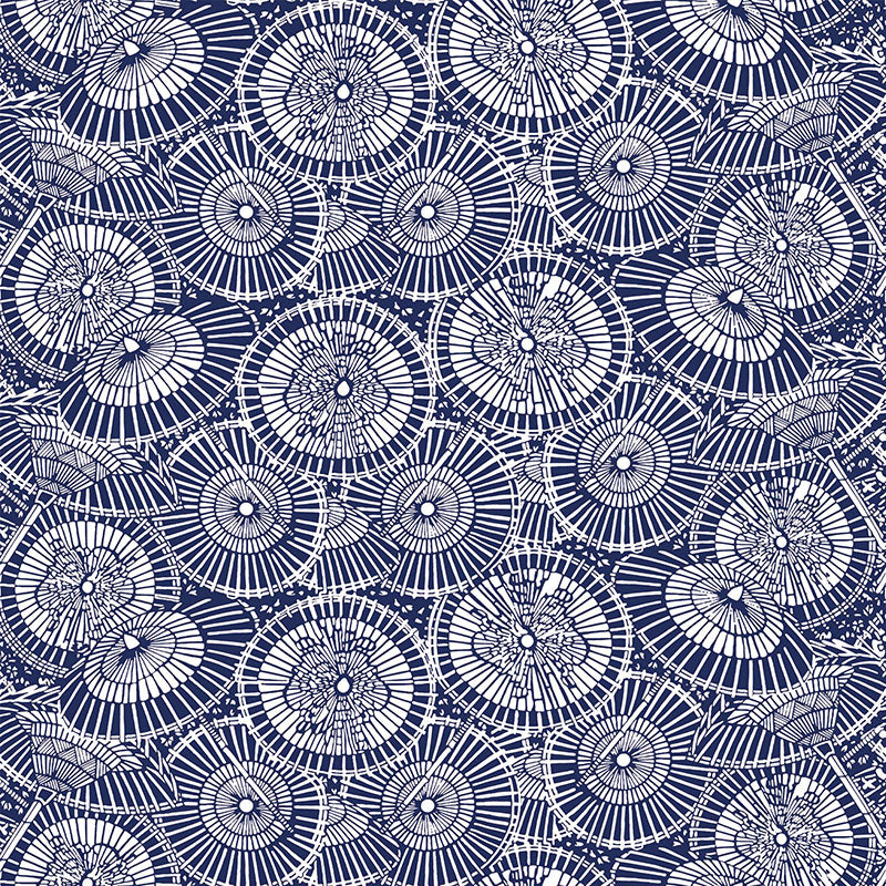 Gaston Y Daniela Sombrillas Navy Wallpaper GDW5436.004.0