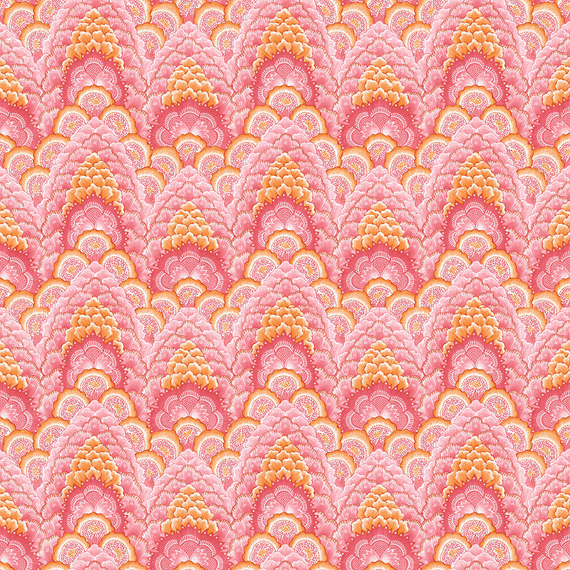 Gaston Y Daniela Ganges Rosa/Naranja Wallpaper GDW5447.003.0