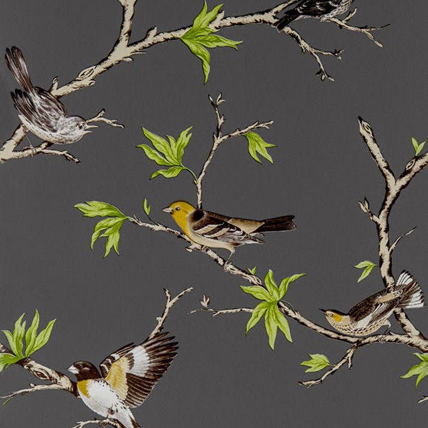 Gaston Y Daniela Villa Fiori Antracita Wallpaper GDW5104.001.0
