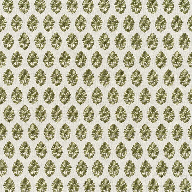 Jasper Indian Garden Paisley Green Fabric JO 1012