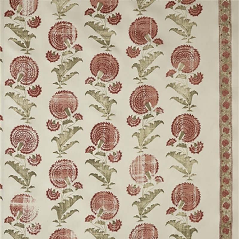 Jasper Indian Flower Pink/Green Fabric JP-1018