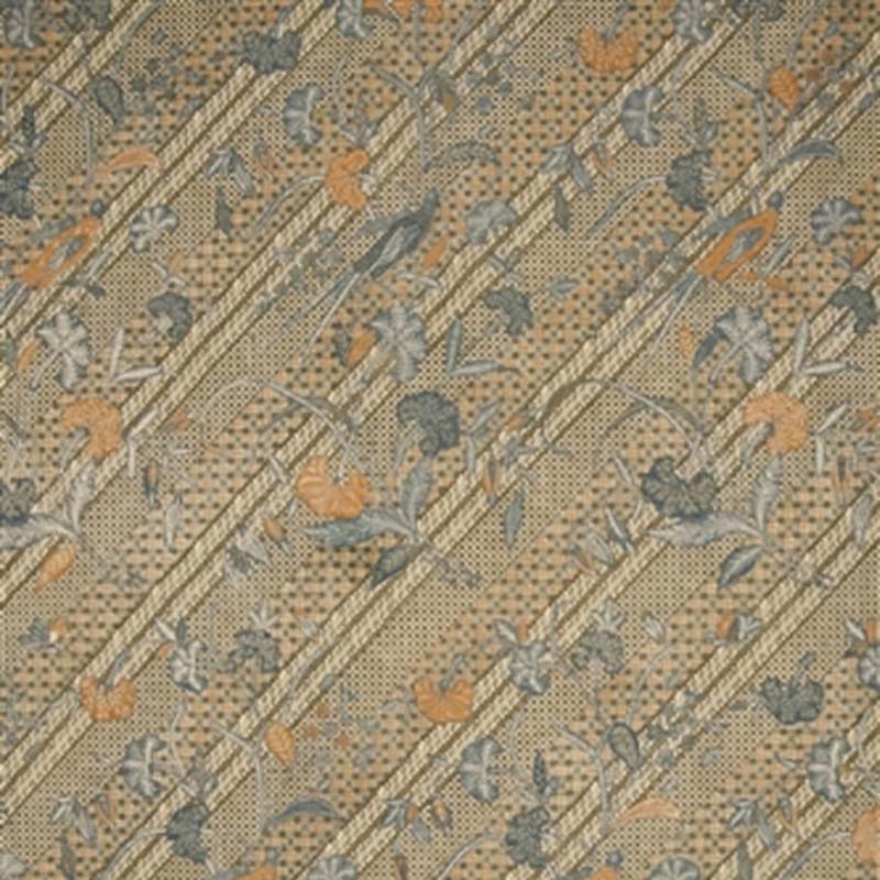 Jasper Java Stripe Blue/Brown Fabric JP-2112
