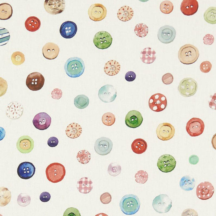 Clarke & Clarke Button Box Cream Fabric F1259/01.CAC.0
