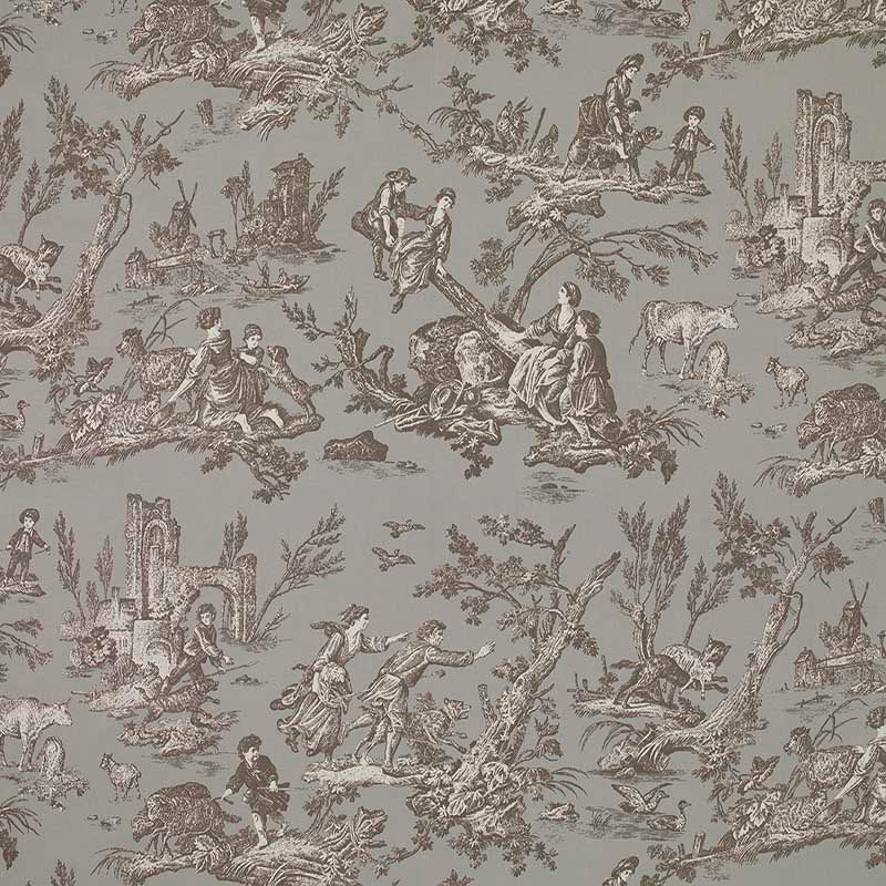 Marvic Textiles La Balancoire Flint/grey Fabric 6204-15