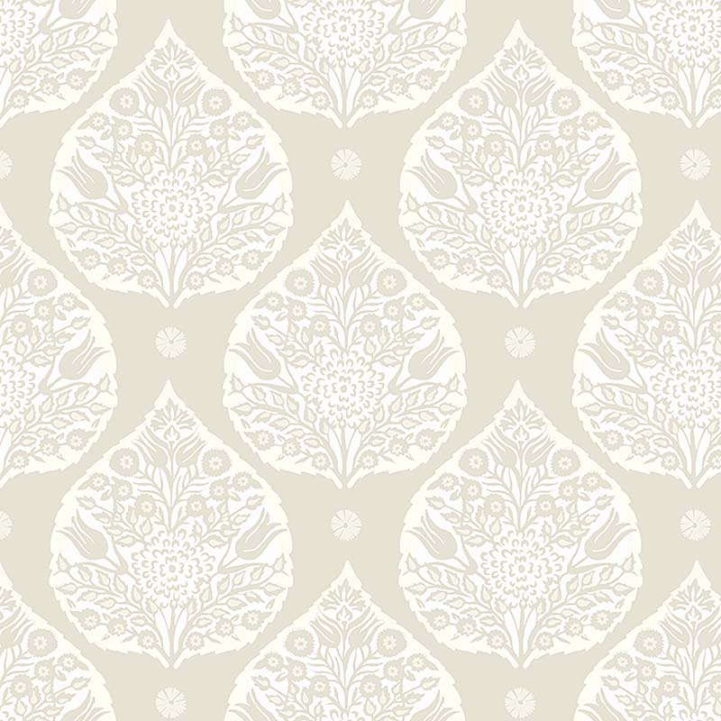 Galbraith & Paul Little Lotus Talc Wallpaper