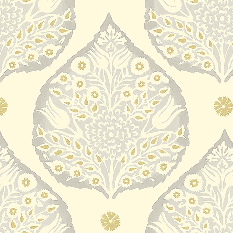 Galbraith & Paul Lotus Dove Gray Wallpaper