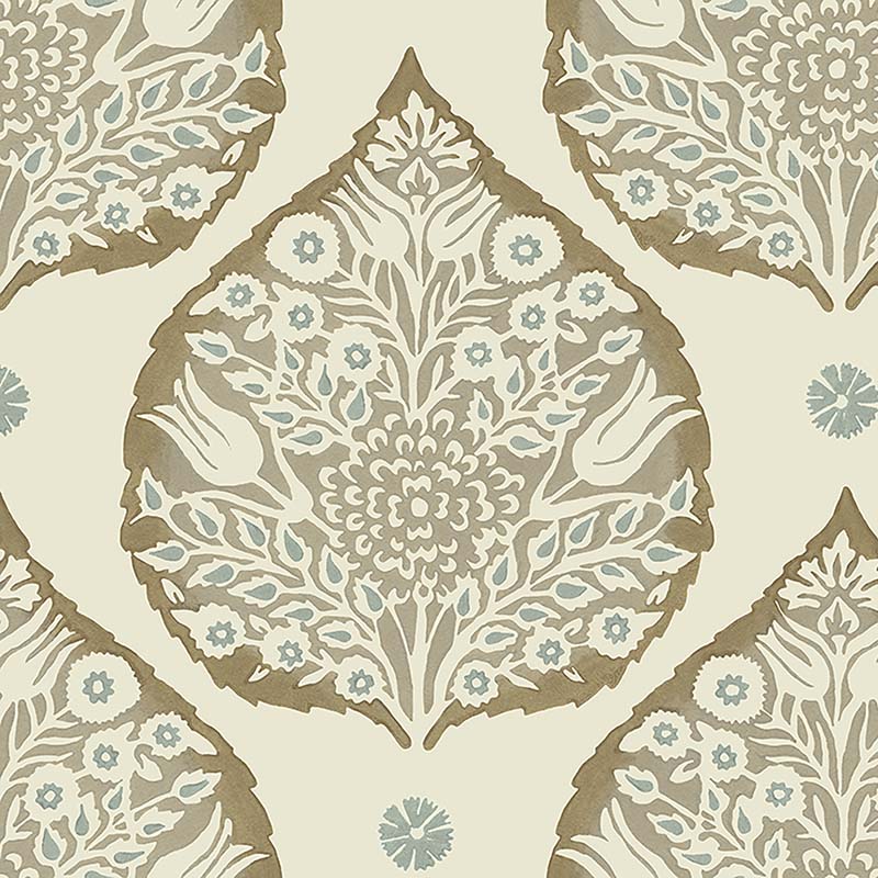 Galbraith & Paul Lotus Mushroom Wallpaper