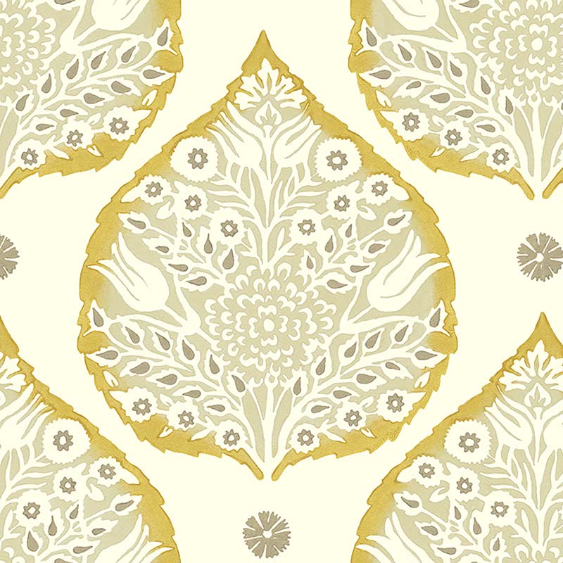 Galbraith & Paul Lotus Ochre Wallpaper