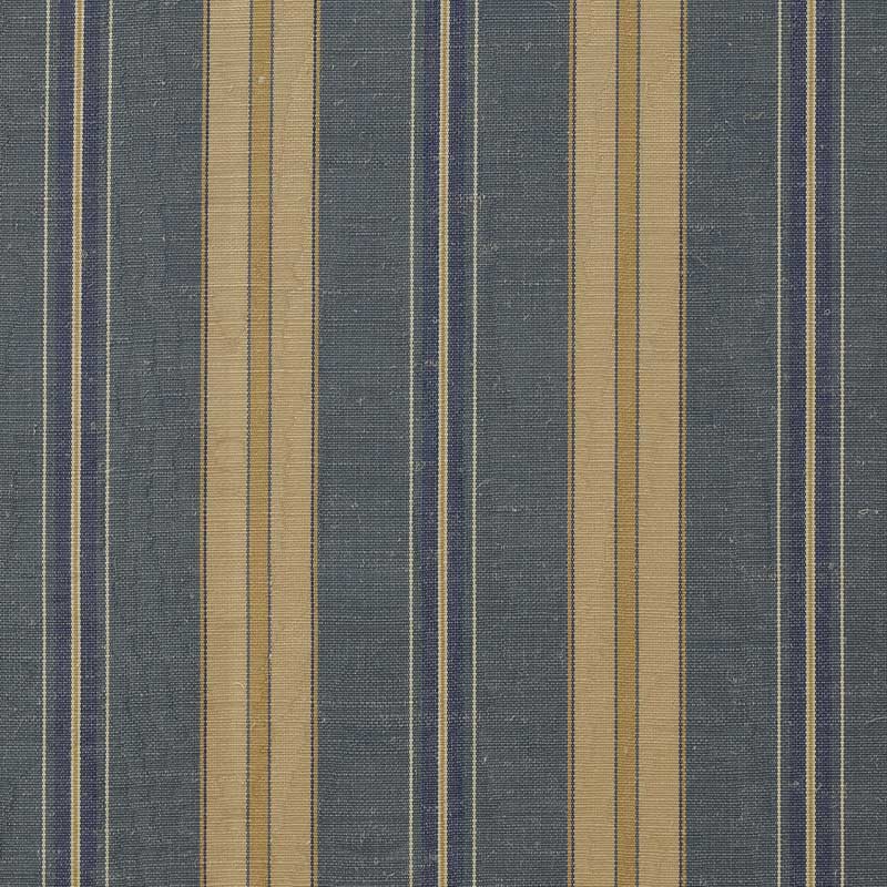 Marvic Textiles Misa Moire Stripe Blue/gold Fabric 4331-19