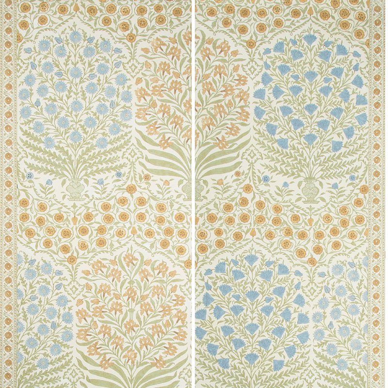 Lee Jofa Sameera Paper Sapphire/Gold Wallpaper P2017100.540.0