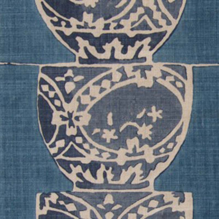 Galbraith & Paul Stacked Pots Lapis Fabric