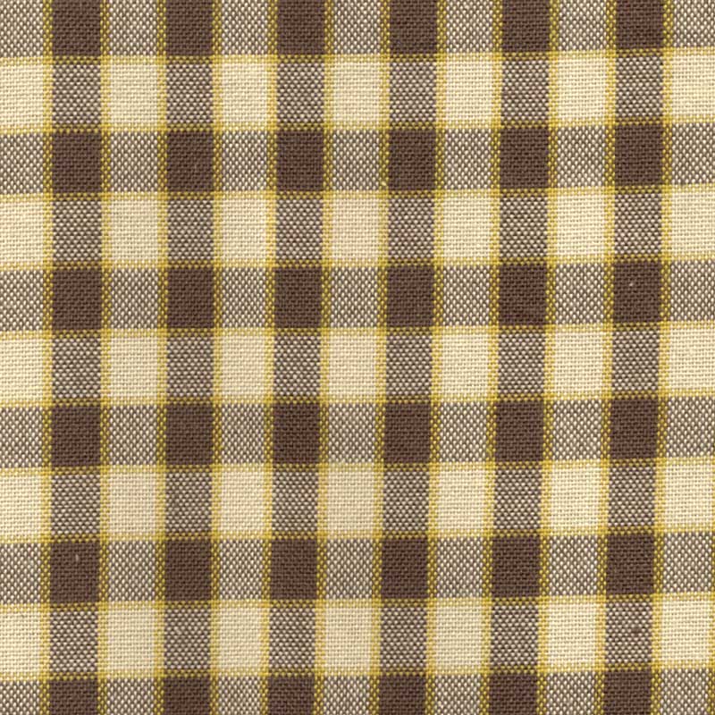 Marvic Textiles Toile Carreaux Walnut Fabric 6138